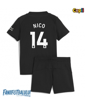 Manchester City Nico Gonzalez #14 Echipament de Fotbal Replică 2025-26 Copii Deplasare (+ Șorturi)